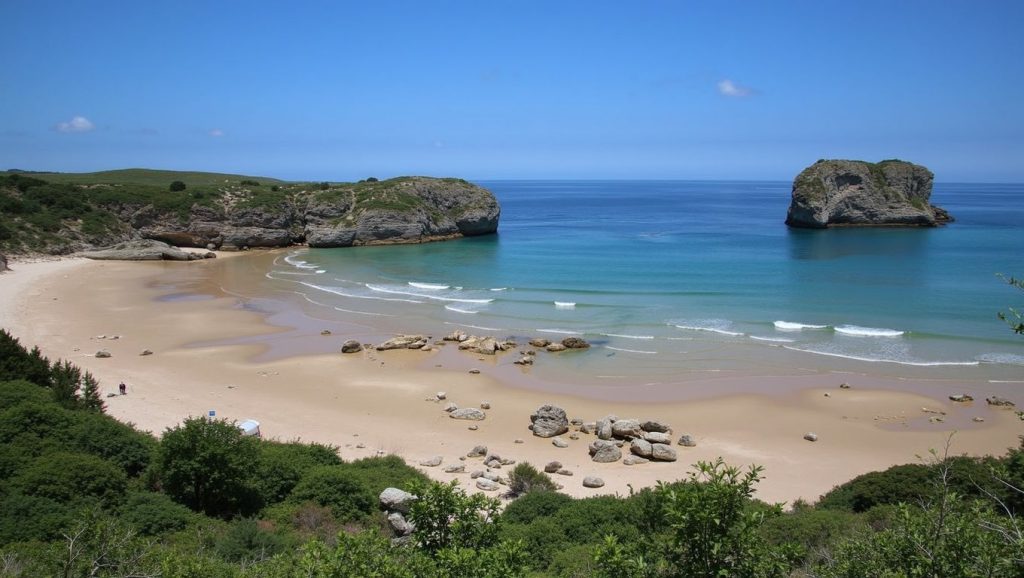 Olas y surf en Playa de San Antonio del Mar, Asturias (Asturias)