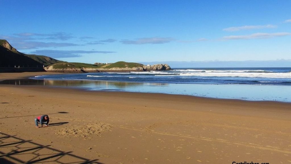Entorno natural de Playa de San Balandrán en Asturias