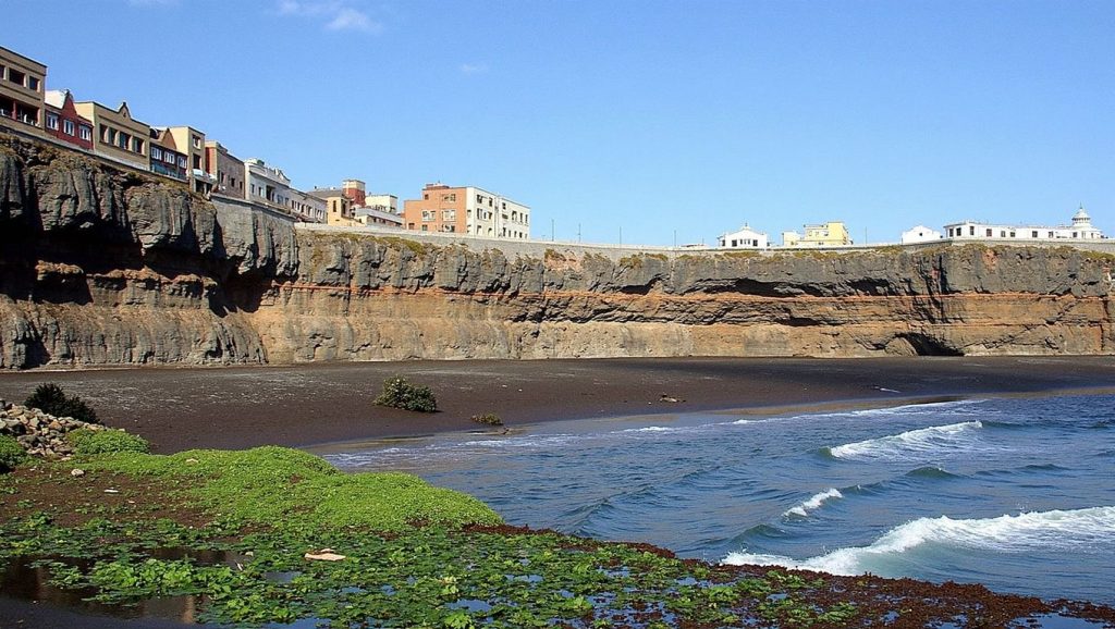 Arena volcánica de Playa de San Borondón, Telde (Gran Canaria)