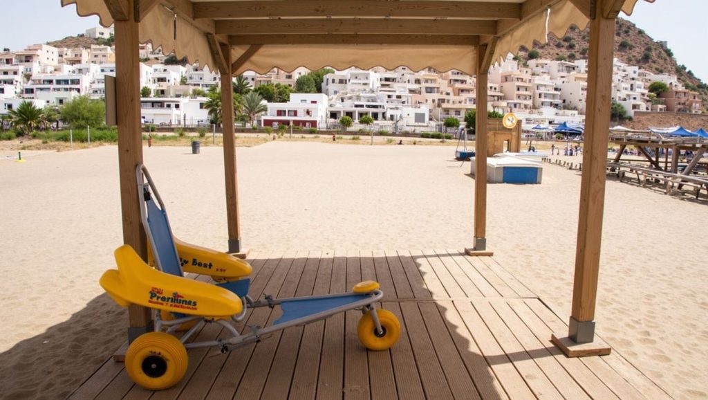 Línea de costa en Playa de San José, Níjar