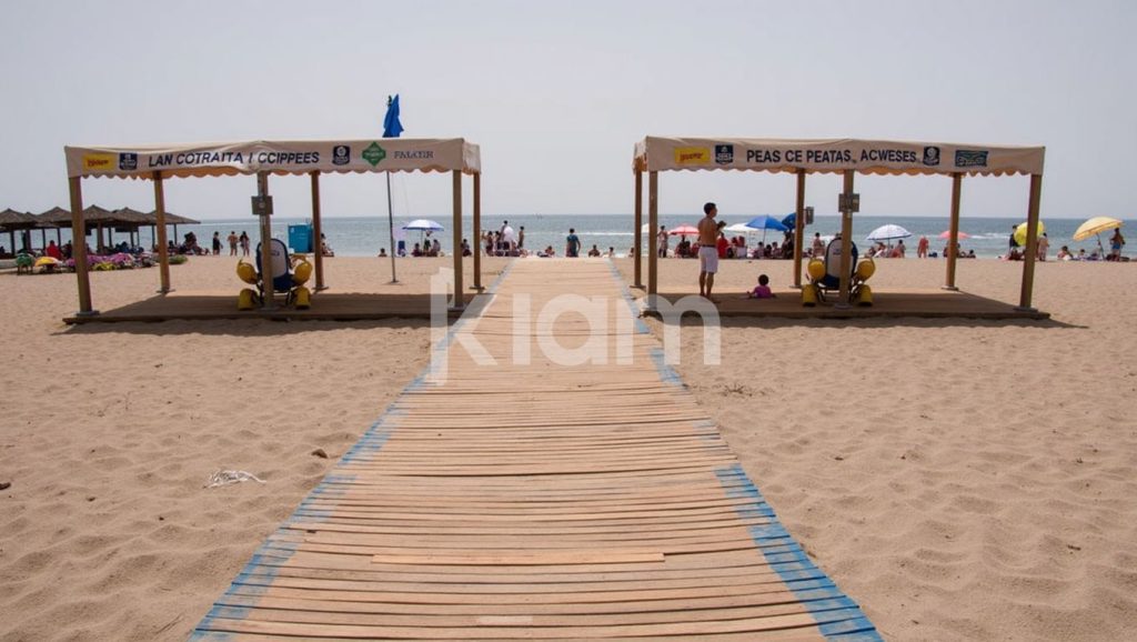 Panorámica completa de Playa de San José, playa de Níjar