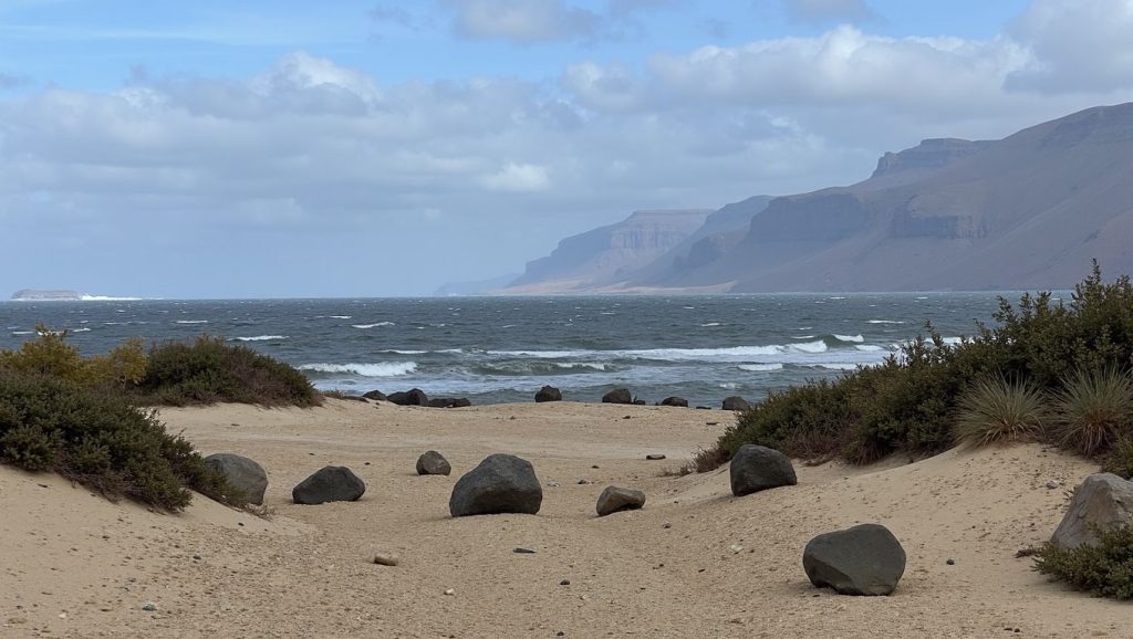 Arena volcánica de Playa de San Juan, Guía de Isora (Tenerife)