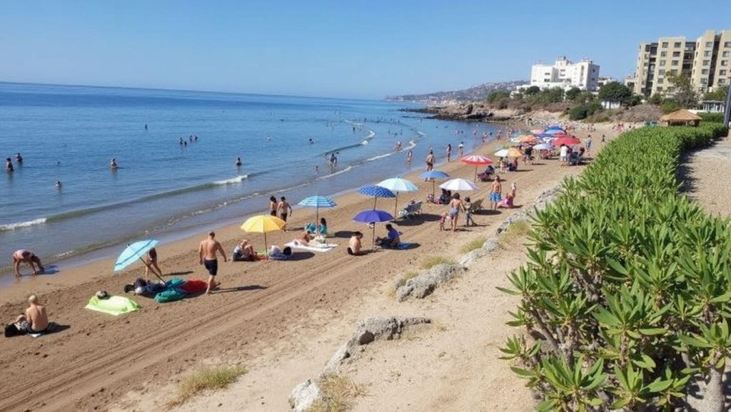 Vista de Playa de San Juan de los Terreros en Pulpí, Almería