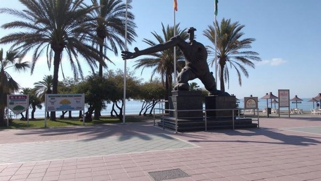 Panorámica completa de Playa de San Luis de Sabinillas, playa de Manilva