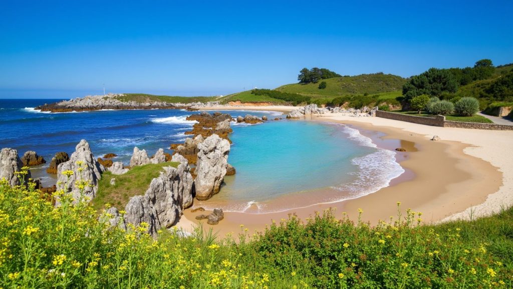 Entorno natural de Playa de San Martín en Asturias