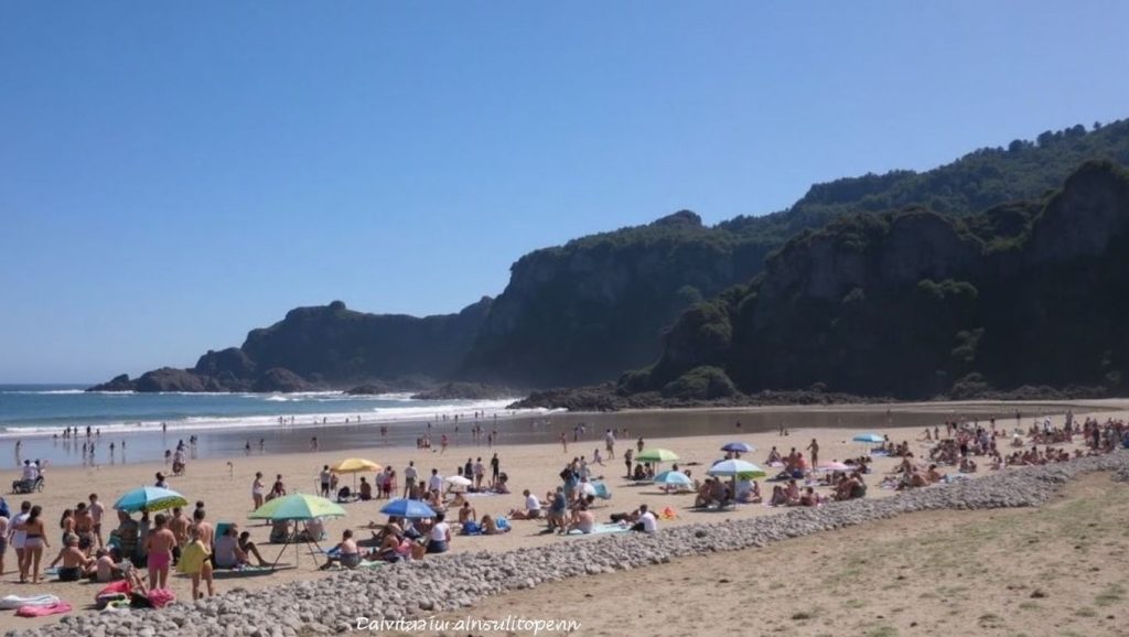 Panorámica de Playa de San Pedru la Ribera, Asturias
