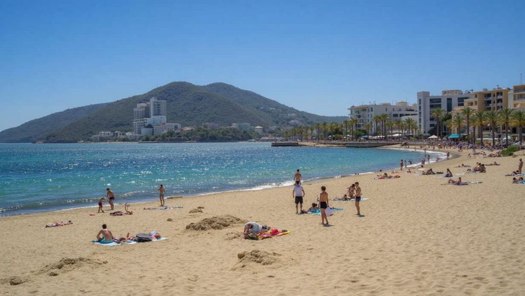 Playa de Santa Eulàlia (Santa Eulàlia des Riu) — playa en la costa de Ibiza