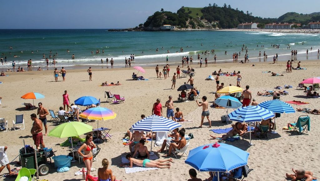 Panorámica de Playa de Santa Marina, Asturias