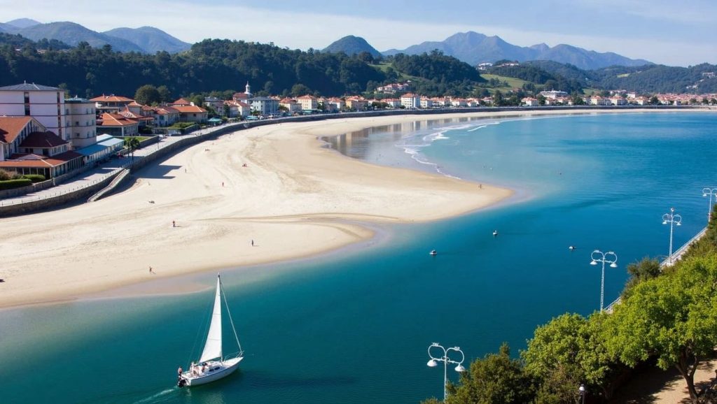Entorno natural de Playa de Santa Marina en Asturias