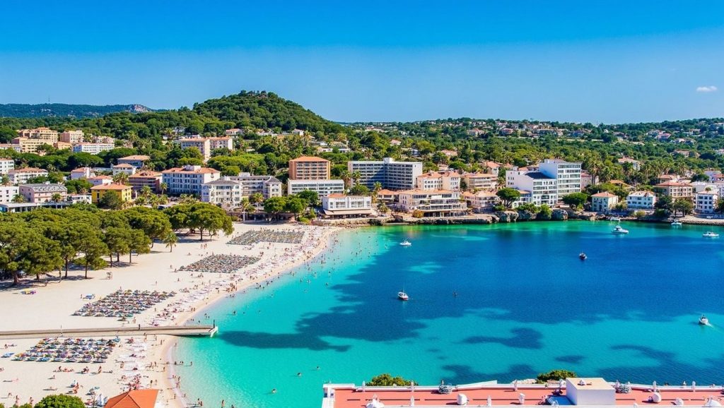 Playa Santa Ponça desde la arena, Calvià, Mallorca