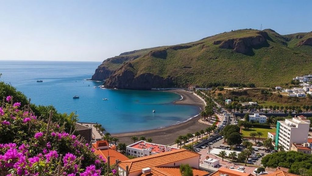 Panorámica de Playa de Santiago, La Gomera