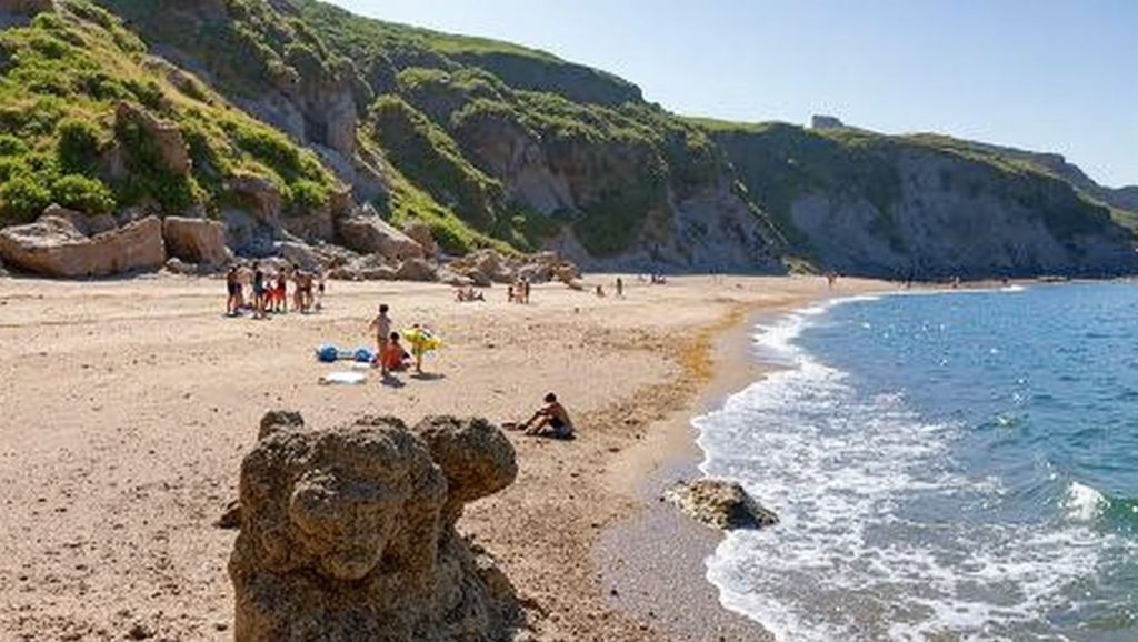 Entorno natural de Playa de Serín en Asturias