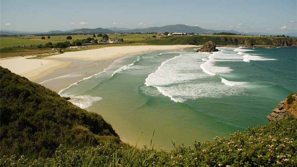 Panorámica de Playa de Serantes, Asturias
