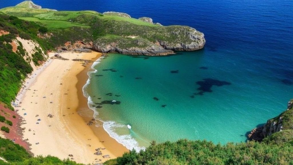 Entorno natural de Playa de Sienra en Asturias