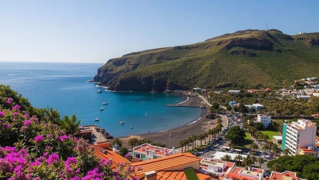 Panorámica de Playa de Suárez, La Gomera