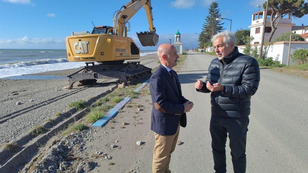 Arena y mar en Playa de Torre de Benagalbón, Rincón de la Victoria, Málaga