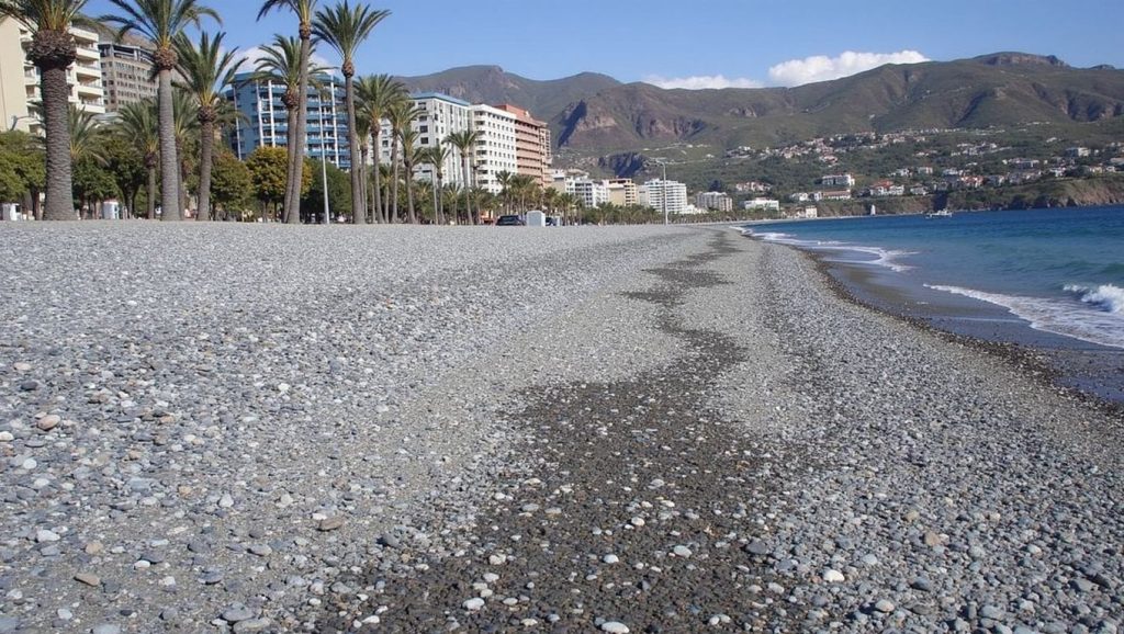 Línea de costa en Playa de Velilla, Almuñécar