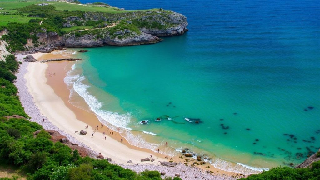 Panorámica de Playa de Villaneuva, Asturias