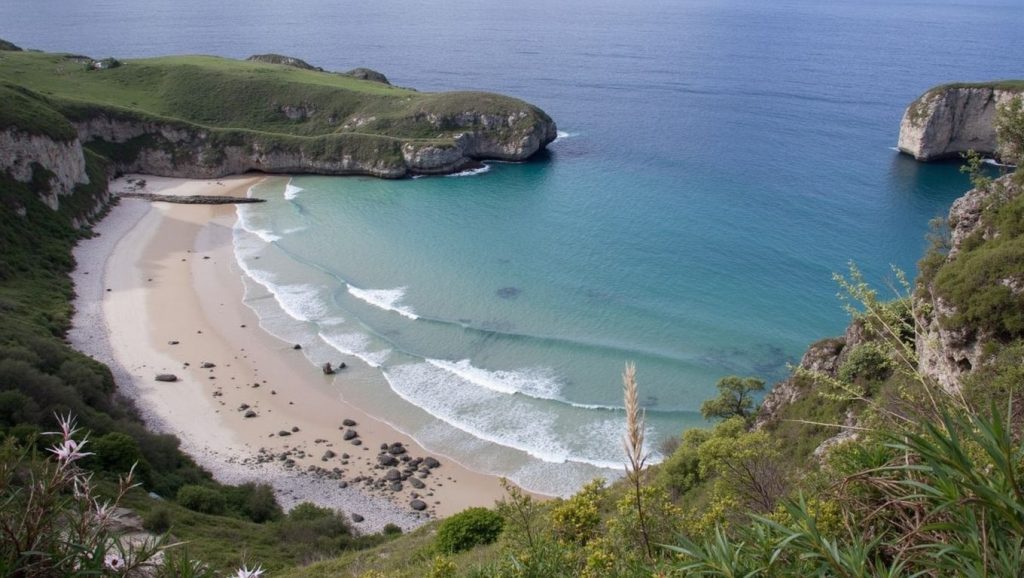Aguas de Playa de Villaneuva en Llanes (Asturias)