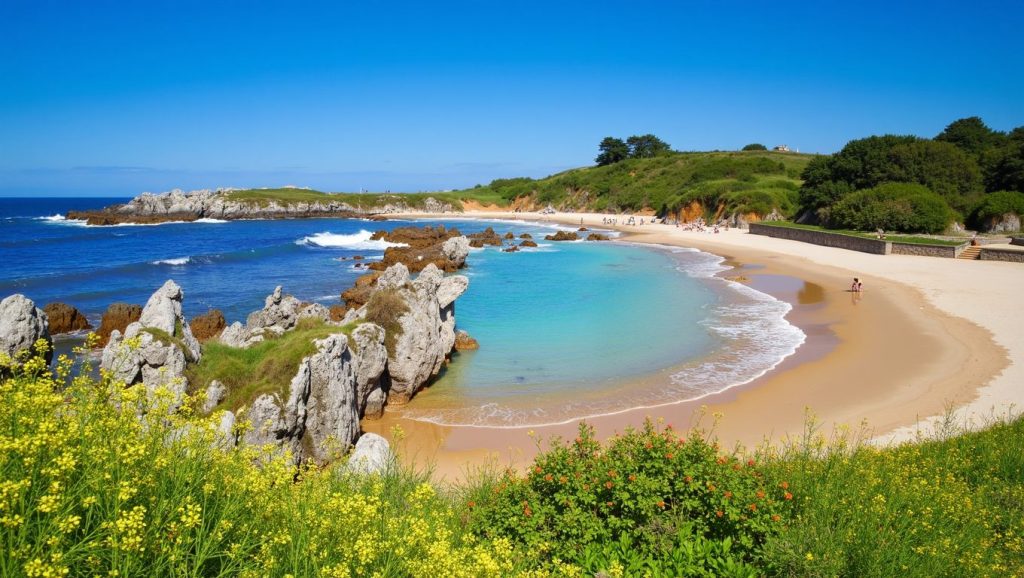 Entorno natural de Playa de Villaneuva en Asturias