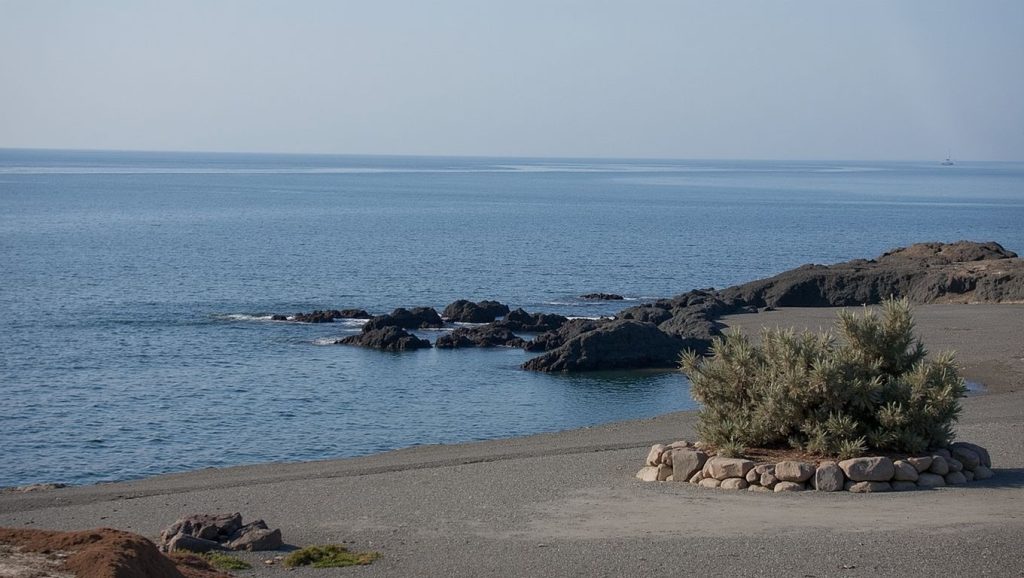 Arena y orilla en Playa de Villaricos, Cuevas de Almanzora, Almería
