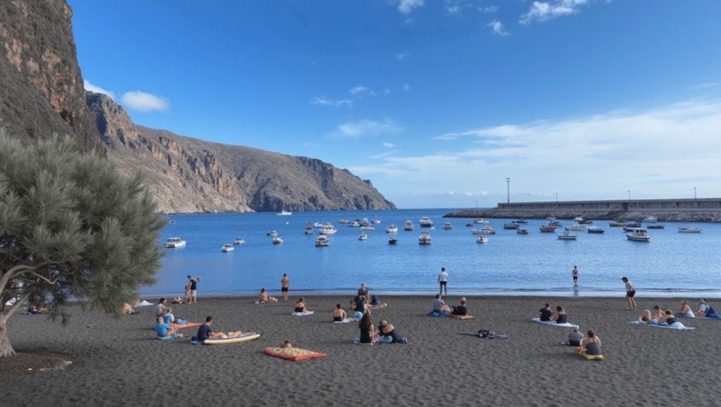 Panorámica de Playa de Vueltas, La Gomera
