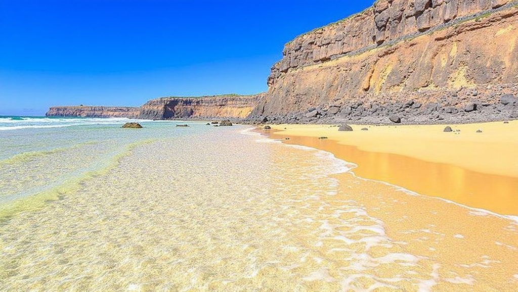 Arena volcánica de Playa del Águila, La Oliva (Fuerteventura)