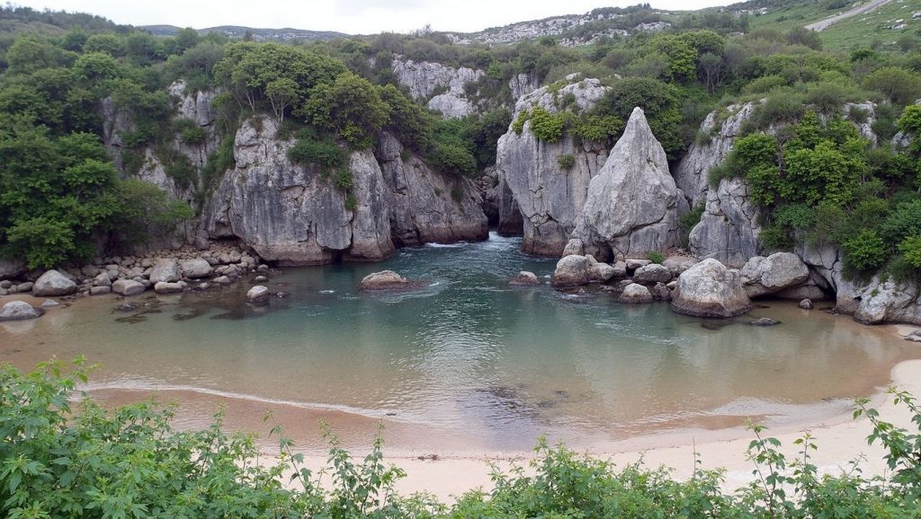 Entorno natural de Playa del Barco en Asturias