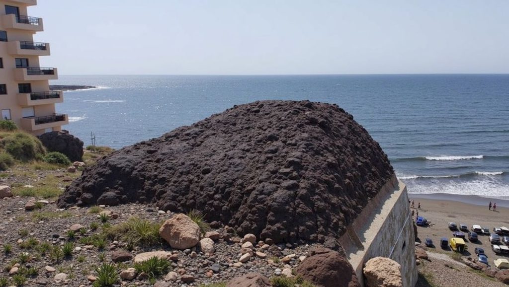 Arena volcánica de Playa del Búnker, Adeje (Tenerife)