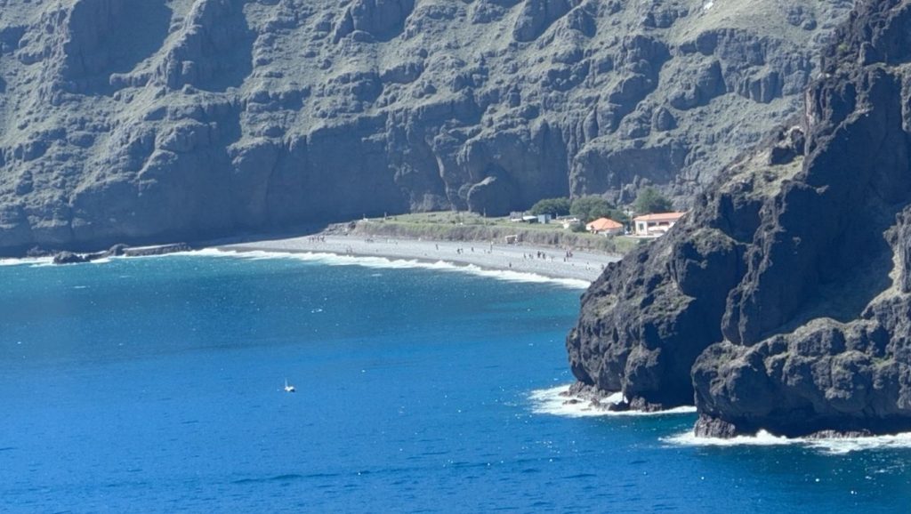 Panorámica de Playa del Cabrito, La Gomera