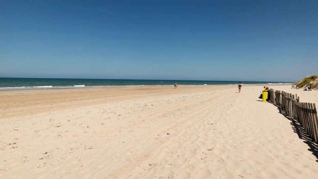Vista del litoral en Playa del Camarón, Chipiona