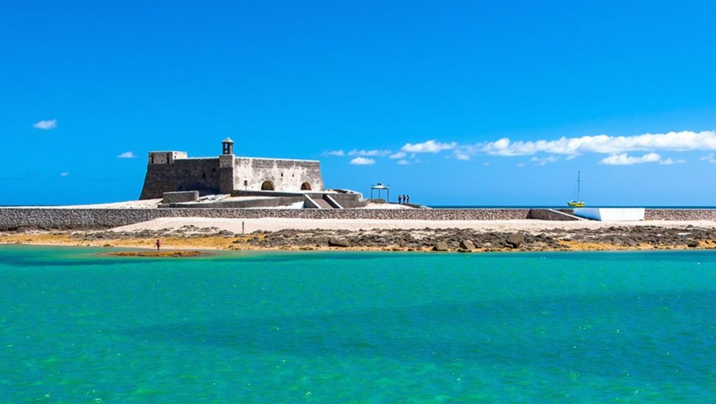 Panorámica de Playa del Castillo de San Gabriel, Lanzarote