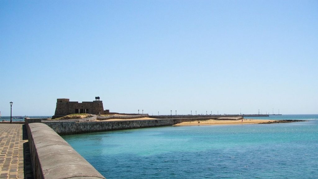 Arena volcánica de Playa del Castillo de San Gabriel, Arrecife (Lanzarote)