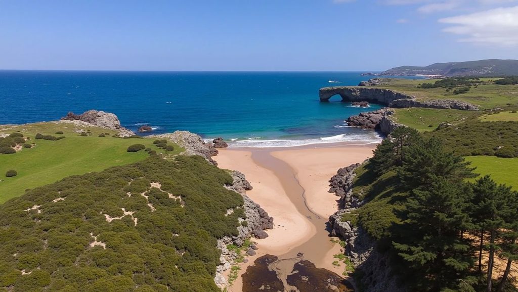 Panorámica de Playa del Castro, Asturias
