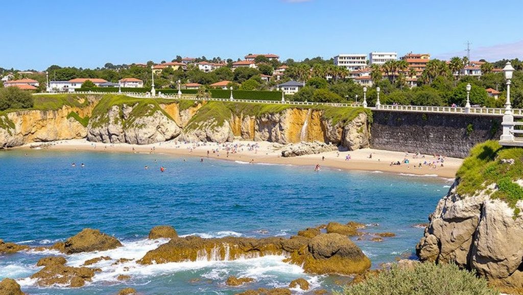 Olas y surf en Playa del Cervigón, Asturias (Asturias)