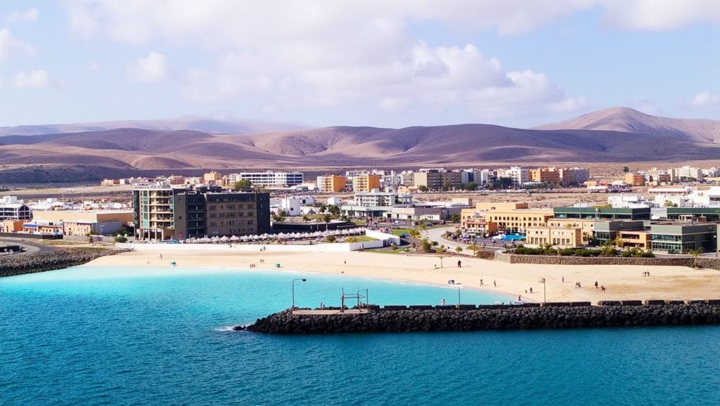 Arena volcánica de Playa del Chinchorro, Puerto del Rosario (Fuerteventura)