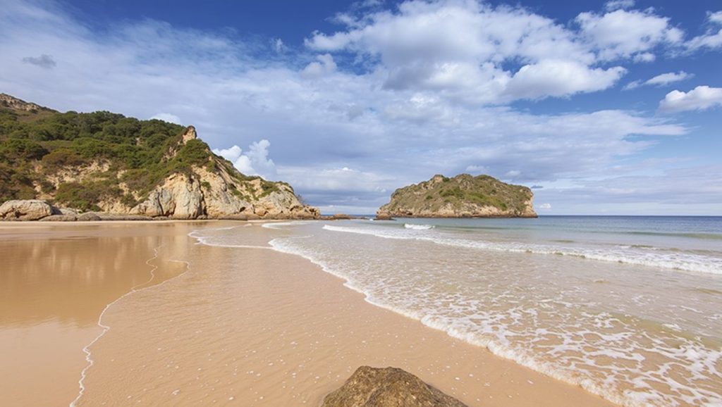 Panorámica de Playa del Cordial, Asturias