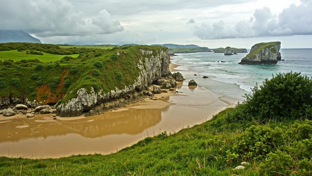 Entorno natural de Playa del Cordial en Asturias