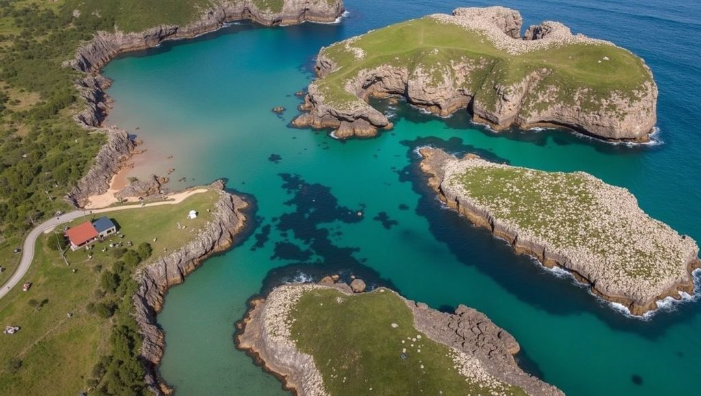 Panorámica de Playa del Cuerno, Asturias