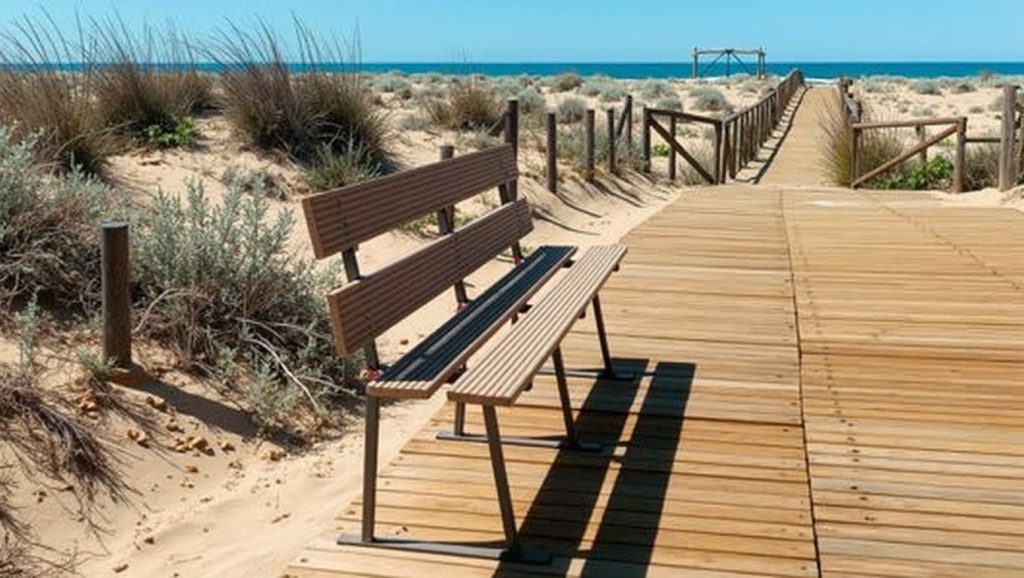 Vista de Playa del Espigón (Juan Carlos I) en Huelva, Huelva