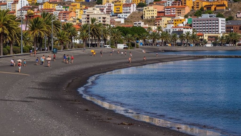 Panorámica de Playa del Gincho, La Gomera
