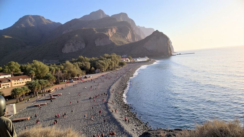 Arena volcánica de Playa del Hornillo, La Aldea de San Nicolás (Gran Canaria)