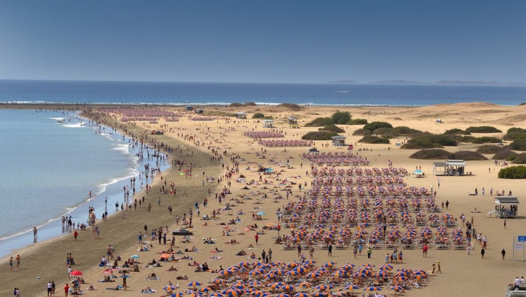 Aguas de Playa del Inglés en San Bartolomé de Tirajana (Maspalomas) (Gran Canaria)