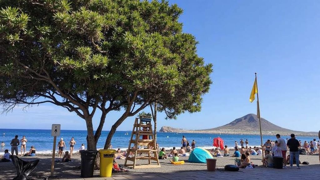 Olas rompiendo en Playa del Médano del Loro, Almonte