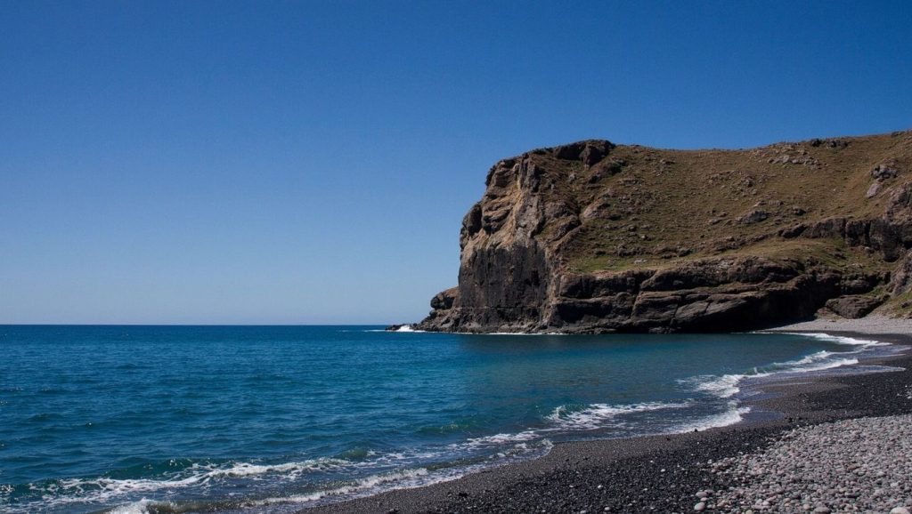 Panorámica de Playa del Medio, La Gomera