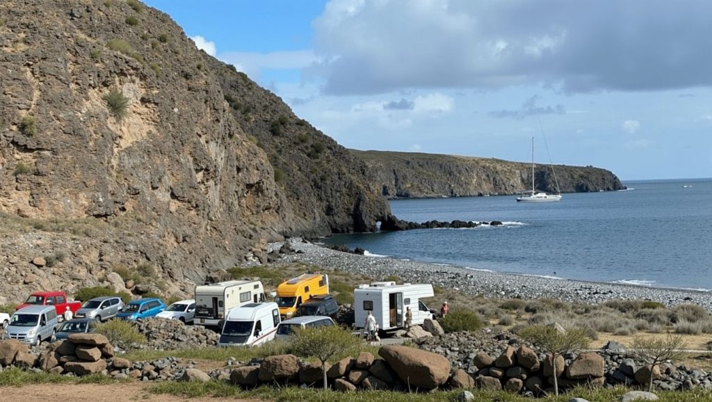 Aguas de Playa del Medio en Playa de Santiago (La Gomera)