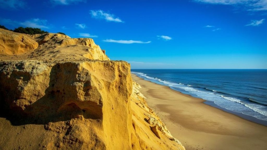 Agua y arena en Playa del Parque Litoral, Isla Cristina