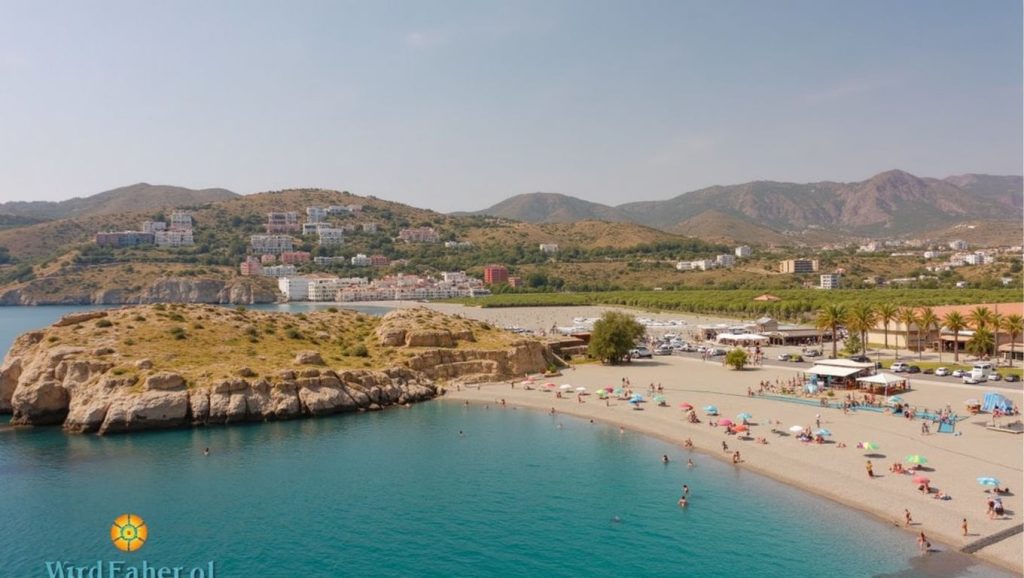 Primer plano de la orilla de Playa del Peñón, Salobreña