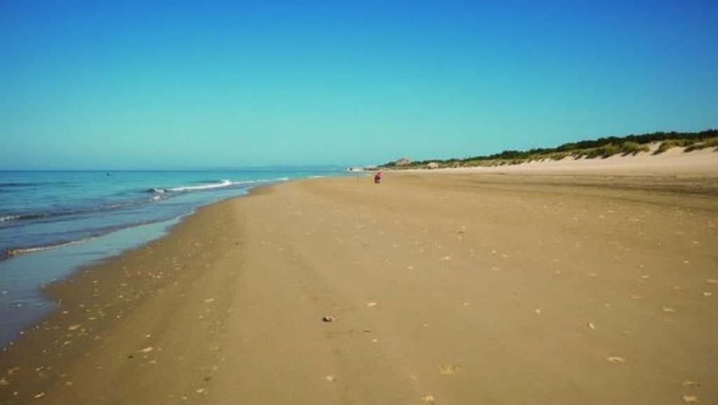 Vista de Playa del Puntalillo desde la orilla, Rota