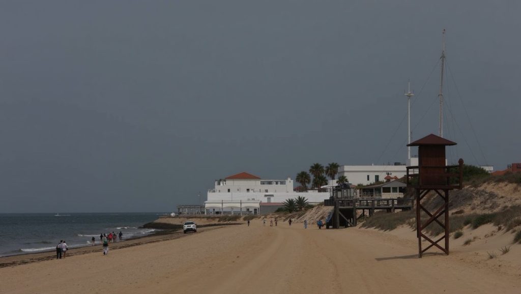 Orilla tranquila de Playa del Puntalillo, playa de Rota